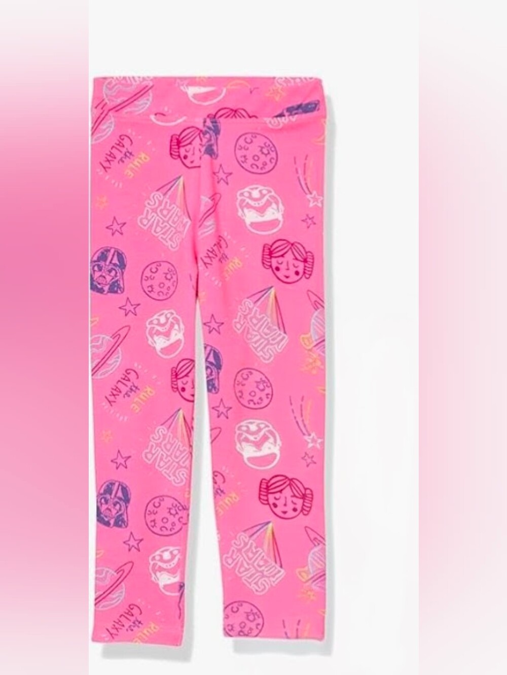 NWT Pink Star Wars Kids Leggings